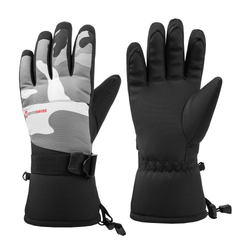 Alpine Swiss Mens Waterproof Gauntlet Ski Gloves Winter Sport Snow